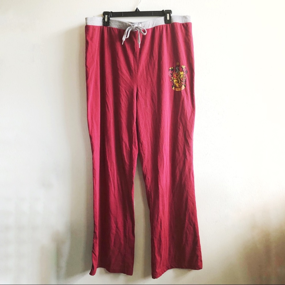 Universal Studios Harry Potter Gryffindor Lounge Pajama Pants 2XL Burgundy Gray